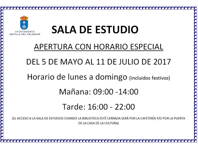 Horario estudio