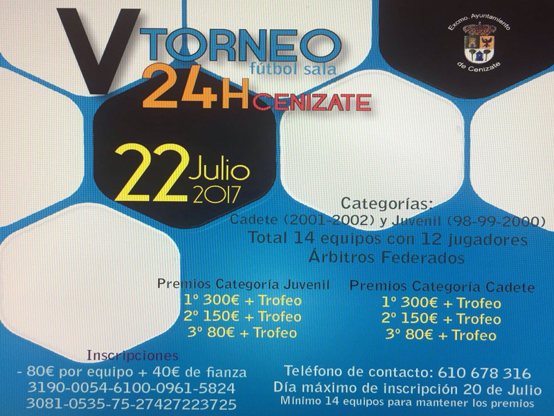 Maratón 24h Futbol Sala Juvenil y Cadete | Cenizate - imagen 1