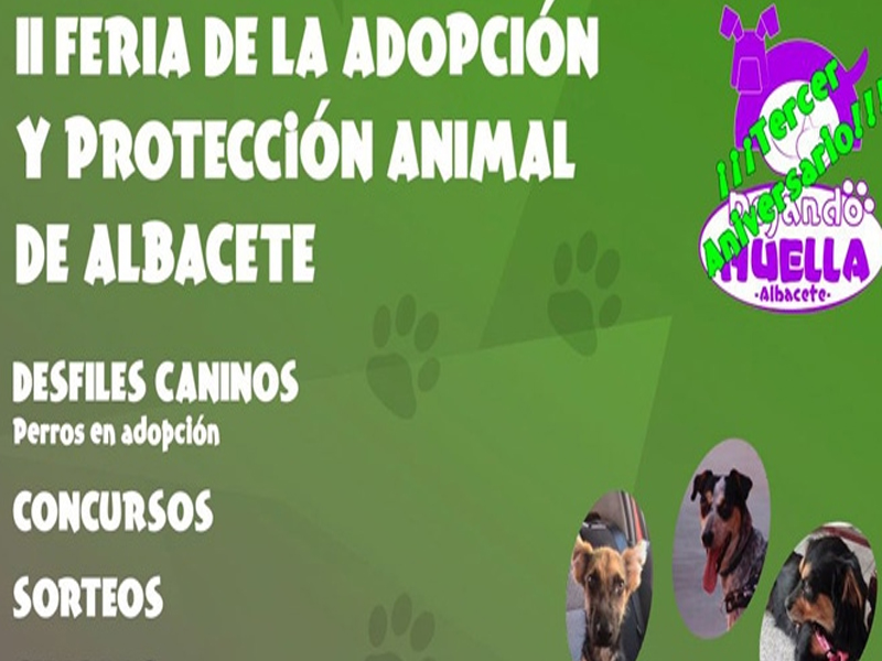 ‘Dejando Huella’ celebra desde este viernes la segunda ‘Feria de la Adopción y Protección Animal de Albacete’ - imagen 1