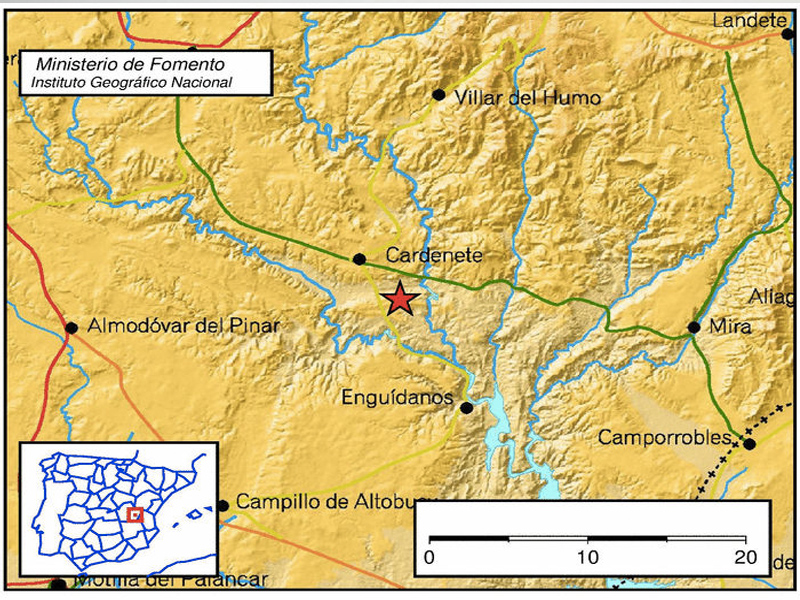 El Instituto Geográfico Nacional registra dos terremotos de magnitud leve en Cardenete - imagen 1