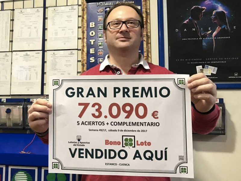 Un boleto validado en un estanco de Cuenca es agraciado con 73.090 euros en la Bonoloto - imagen 1