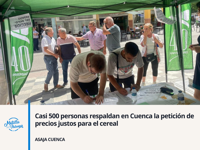 Casi 500 personas respaldan en Cuenca la petición de precios justos para el cereal - imagen 1