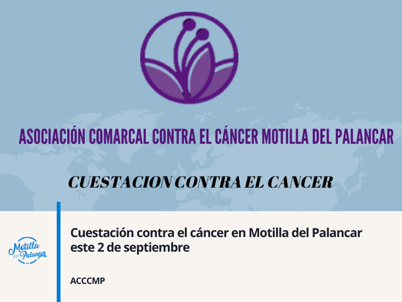Cuestación contra el cáncer en Motilla del Palancar este 2 de septiembre - imagen 1