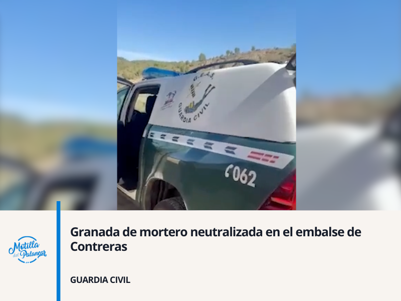 Granada de mortero neutralizada en el embalse de Contreras - imagen 1