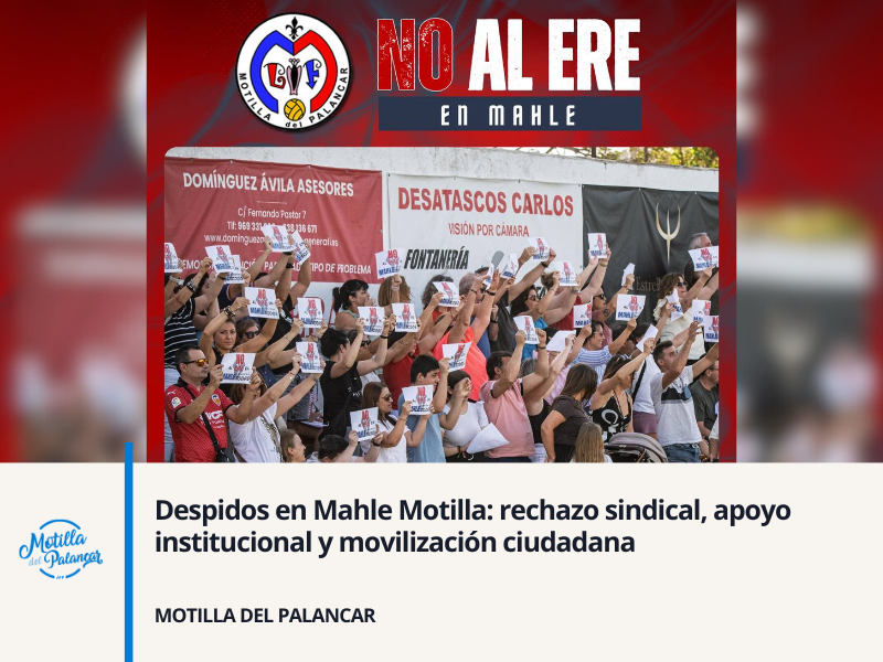 Despidos en Mahle Motilla: rechazo sindical, apoyo institucional y movilización ciudadana - imagen 1