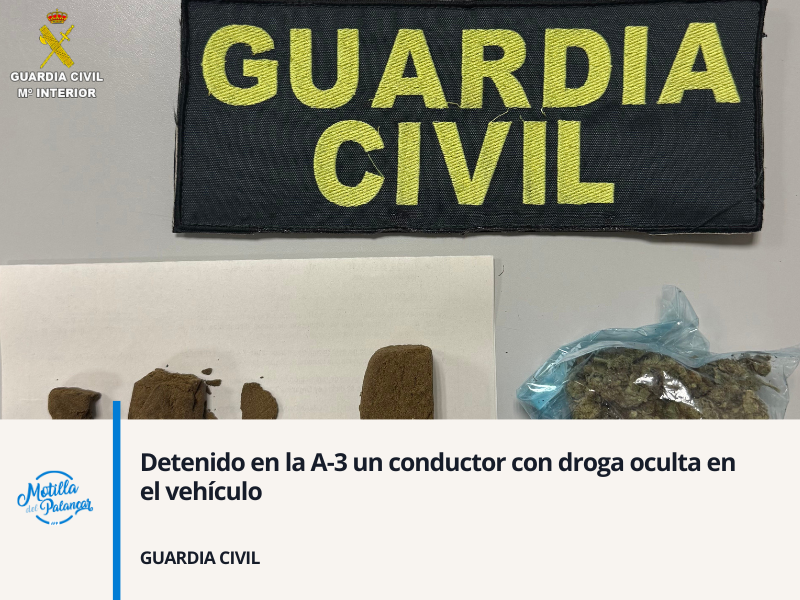 Detenido en la A-3 un conductor con droga oculta en el vehículo - imagen 1