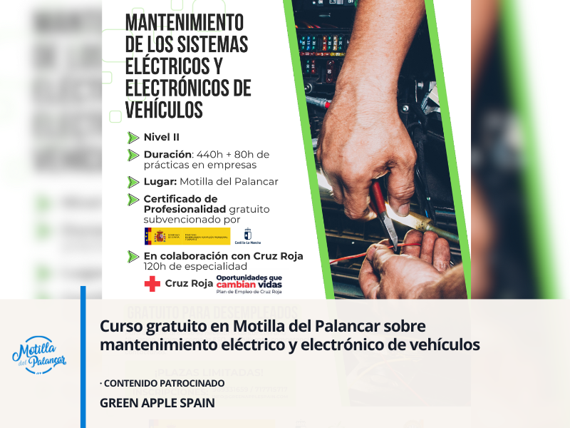 Curso gratuito en Motilla del Palancar sobre mantenimiento eléctrico y electrónico de vehículos - imagen 1