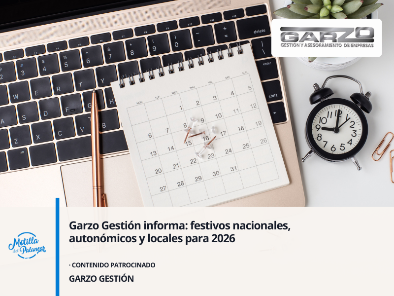 Garzo Gestión informa: festivos nacionales, autonómicos y locales para 2026 - imagen 1