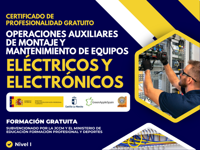 Oportunidad: Green Apple Spain lanza un curso gratuito de electricidad con prácticas en empresa - imagen 1
