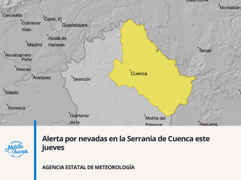 Alerta por nevadas en la Serranía de Cuenca este jueves - imagen 1