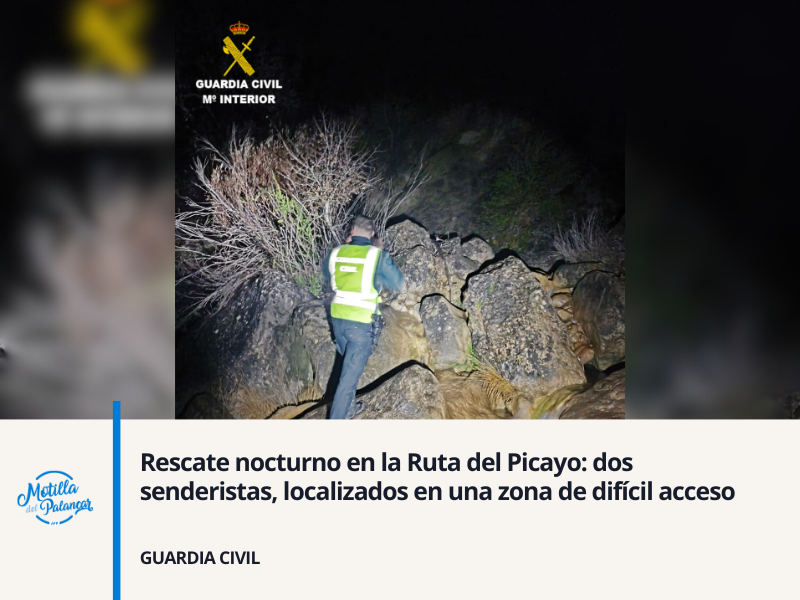 Rescate nocturno en la Ruta del Picayo: dos senderistas, localizados en una zona de difícil acceso - imagen 1