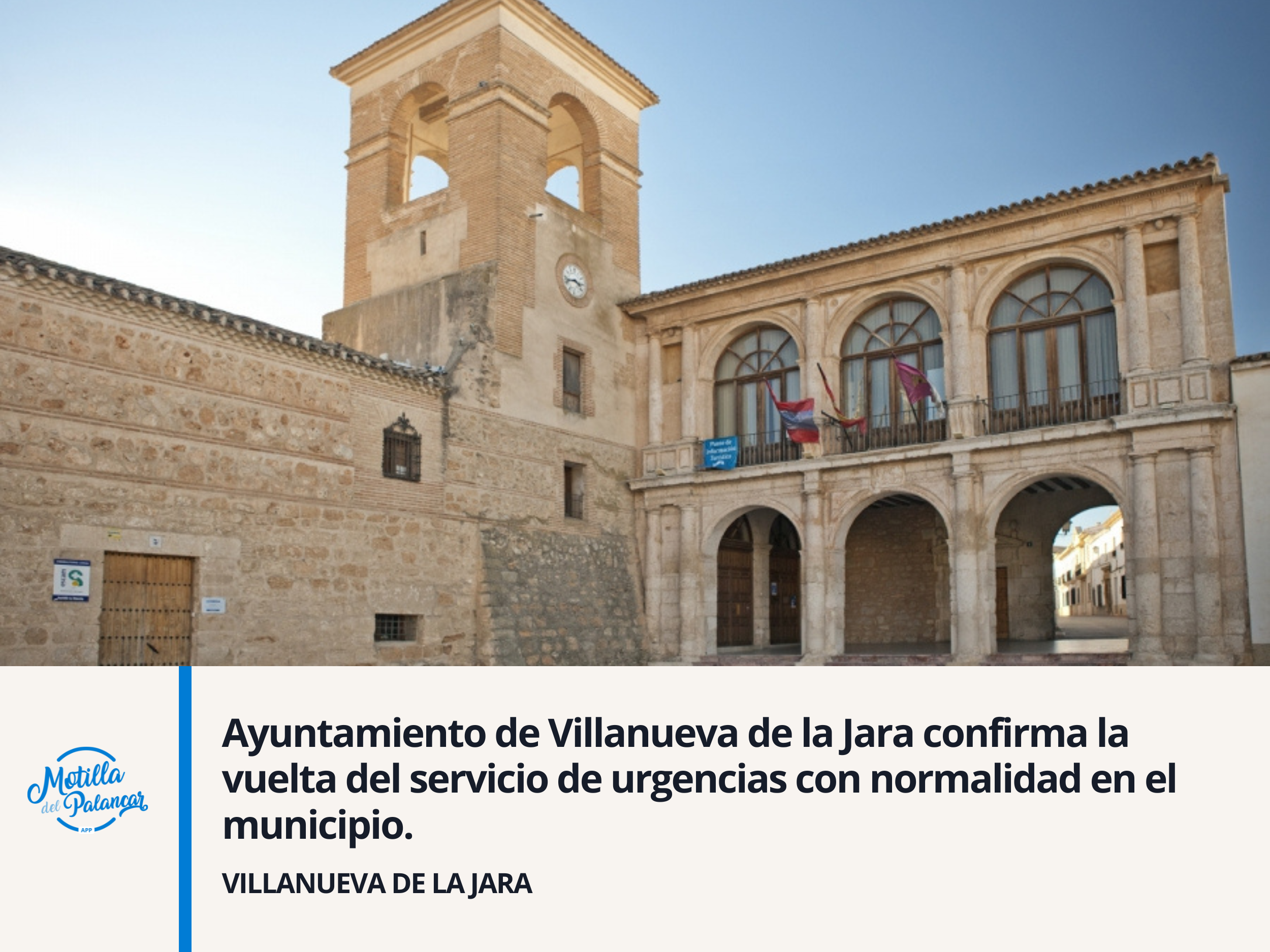 Ayuntamiento de Villanueva de la Jara confirma la vuelta del servicio de urgencias con normalidad en el municipio - imagen 1