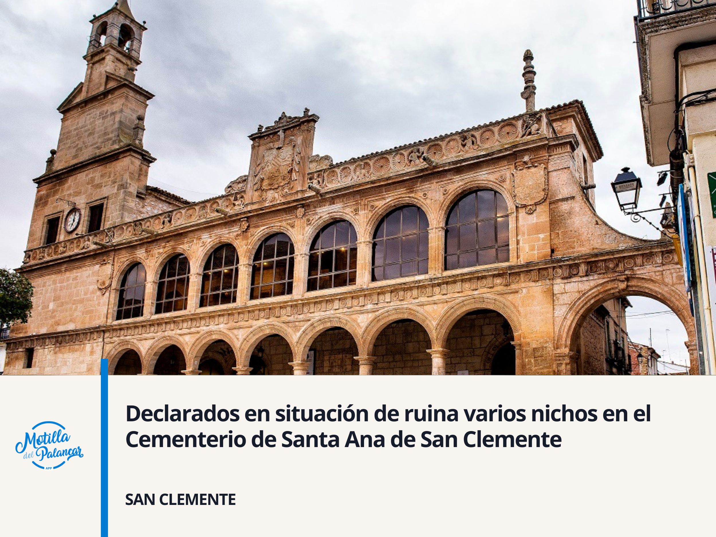 Declarados en situación de ruina varios nichos en el Cementerio de Santa Ana de San Clemente - imagen 1