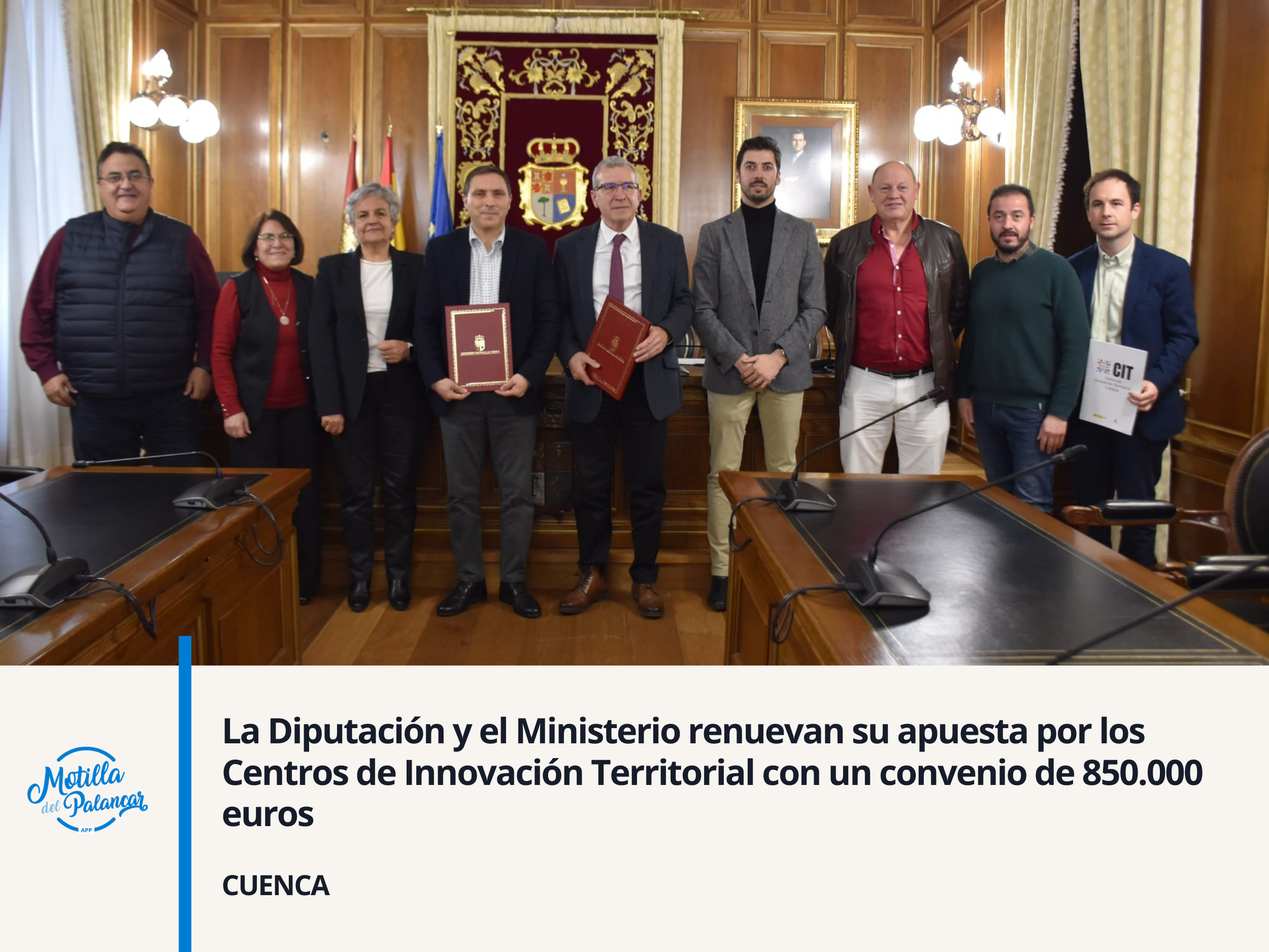 La Diputación y el Ministerio renuevan su apuesta por los Centros de Innovación Territorial con un convenio de 850.000 euros - imagen 1