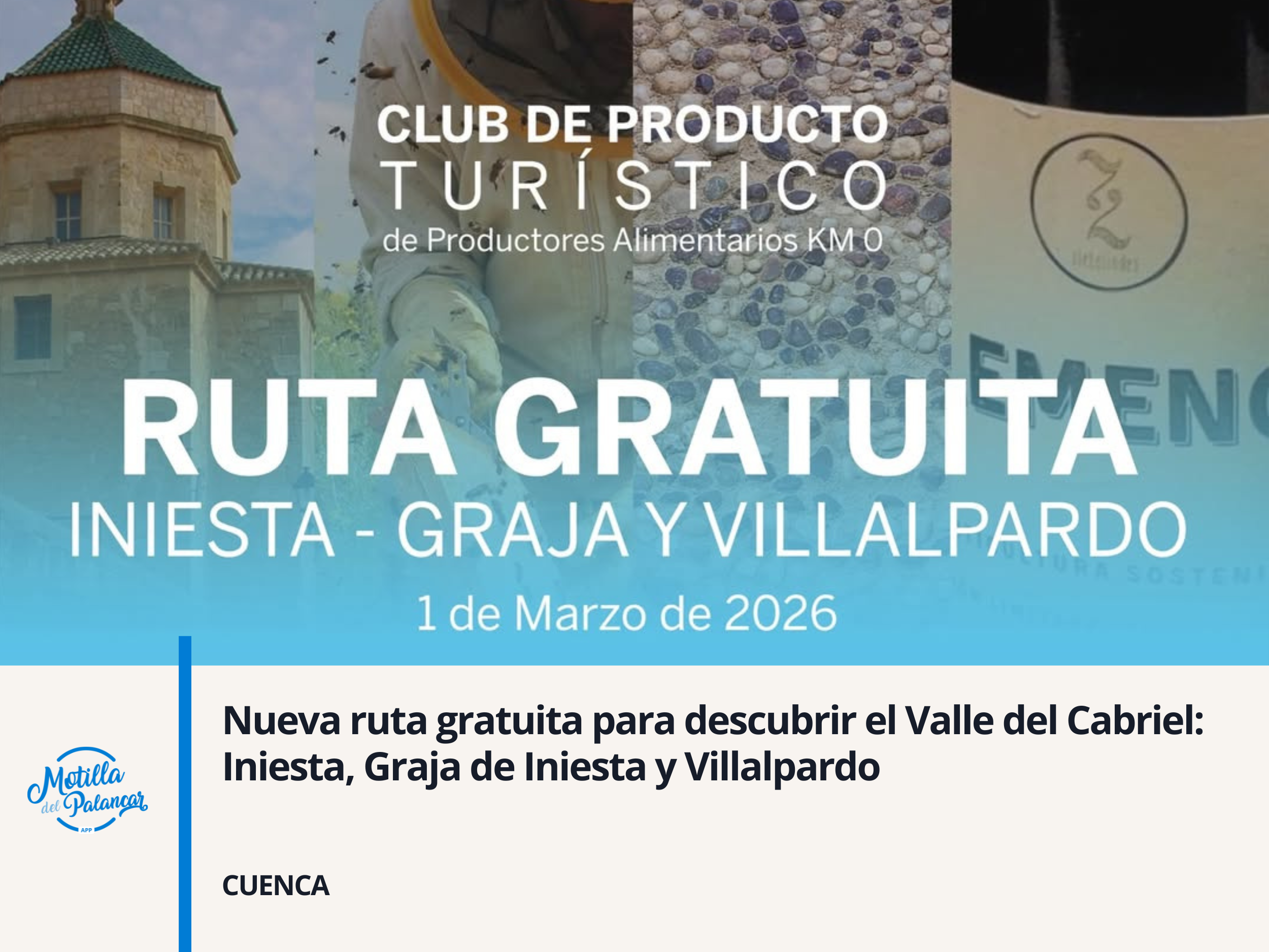 Nueva ruta gratuita para descubrir el Valle del Cabriel: Iniesta, Graja de Iniesta y Villalpardo - imagen 1