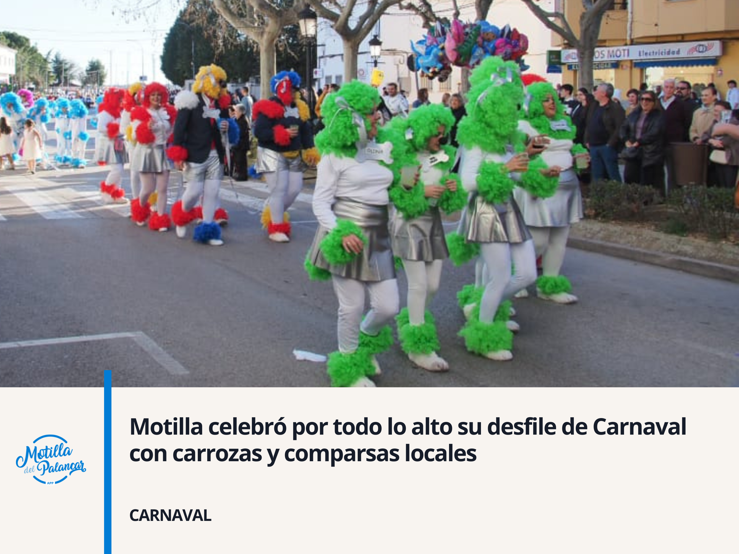Motilla celebró por todo lo alto su desfile de Carnaval con carrozas y comparsas locales - imagen 1