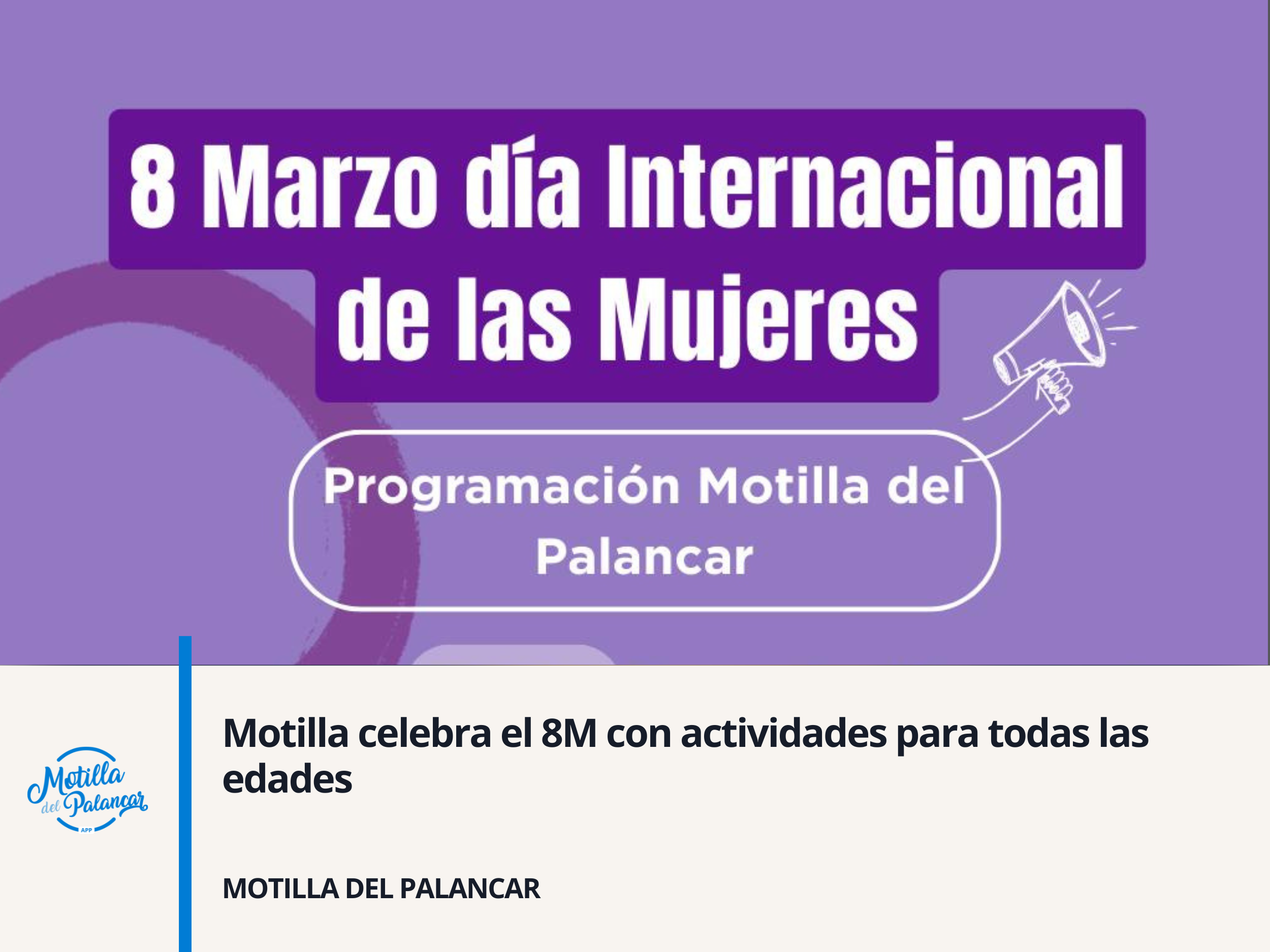 Motilla celebra el 8M con actividades para todas las edades - imagen 1