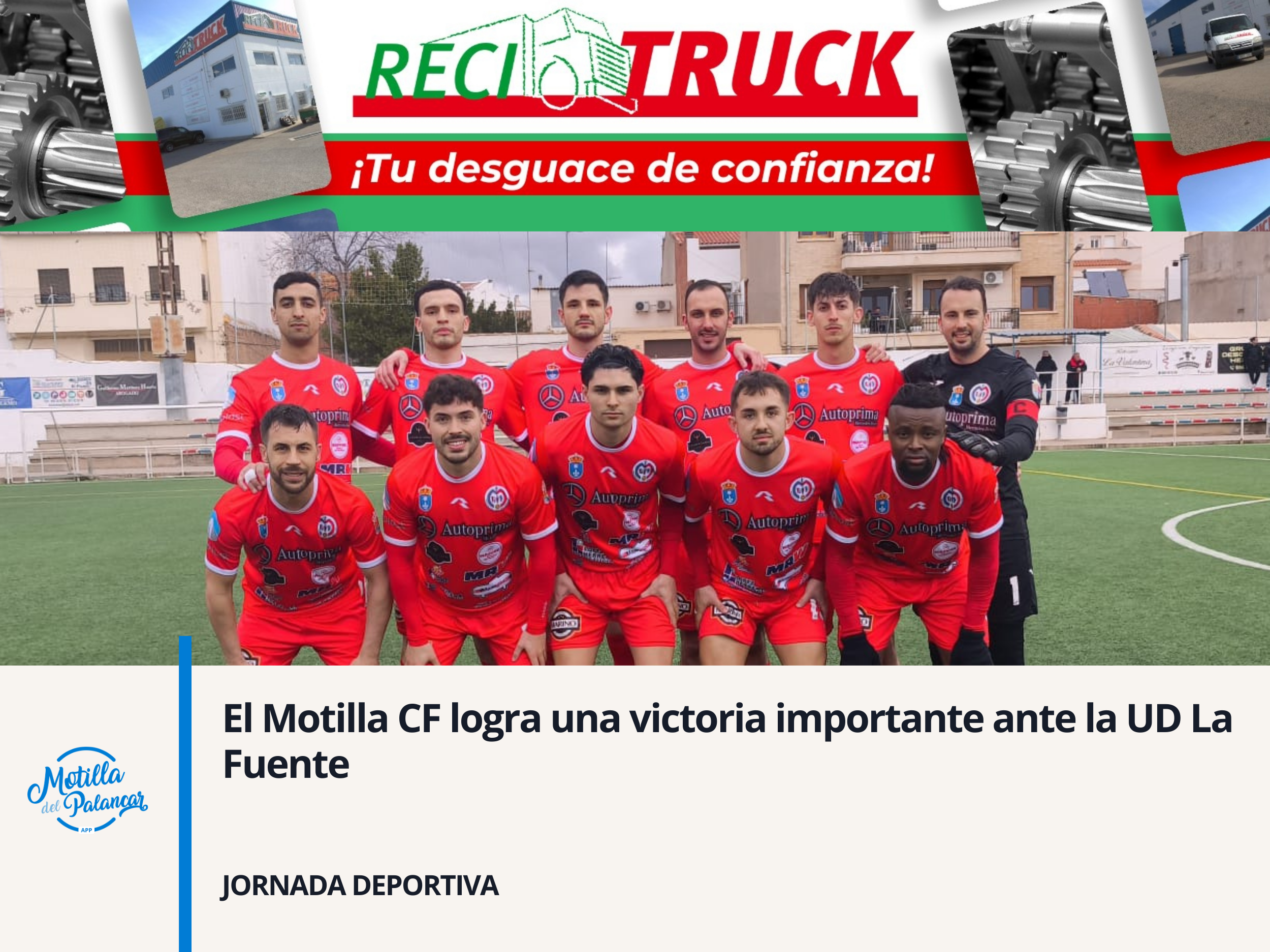 El Motilla CF logra una victoria importante ante la UD La Fuente - imagen 1