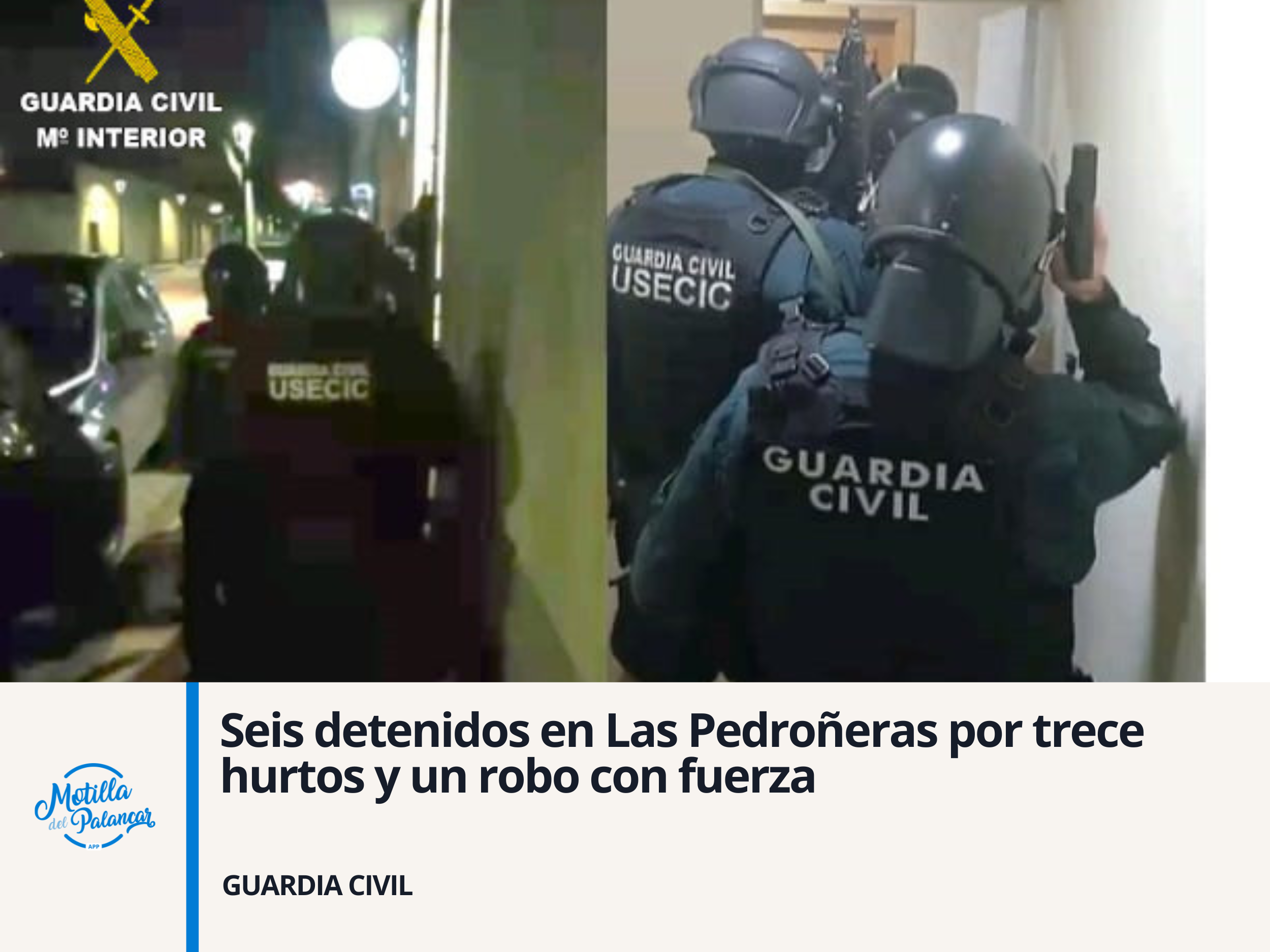 Seis detenidos en Las Pedroñeras por trece hurtos y un robo con fuerza - imagen 1