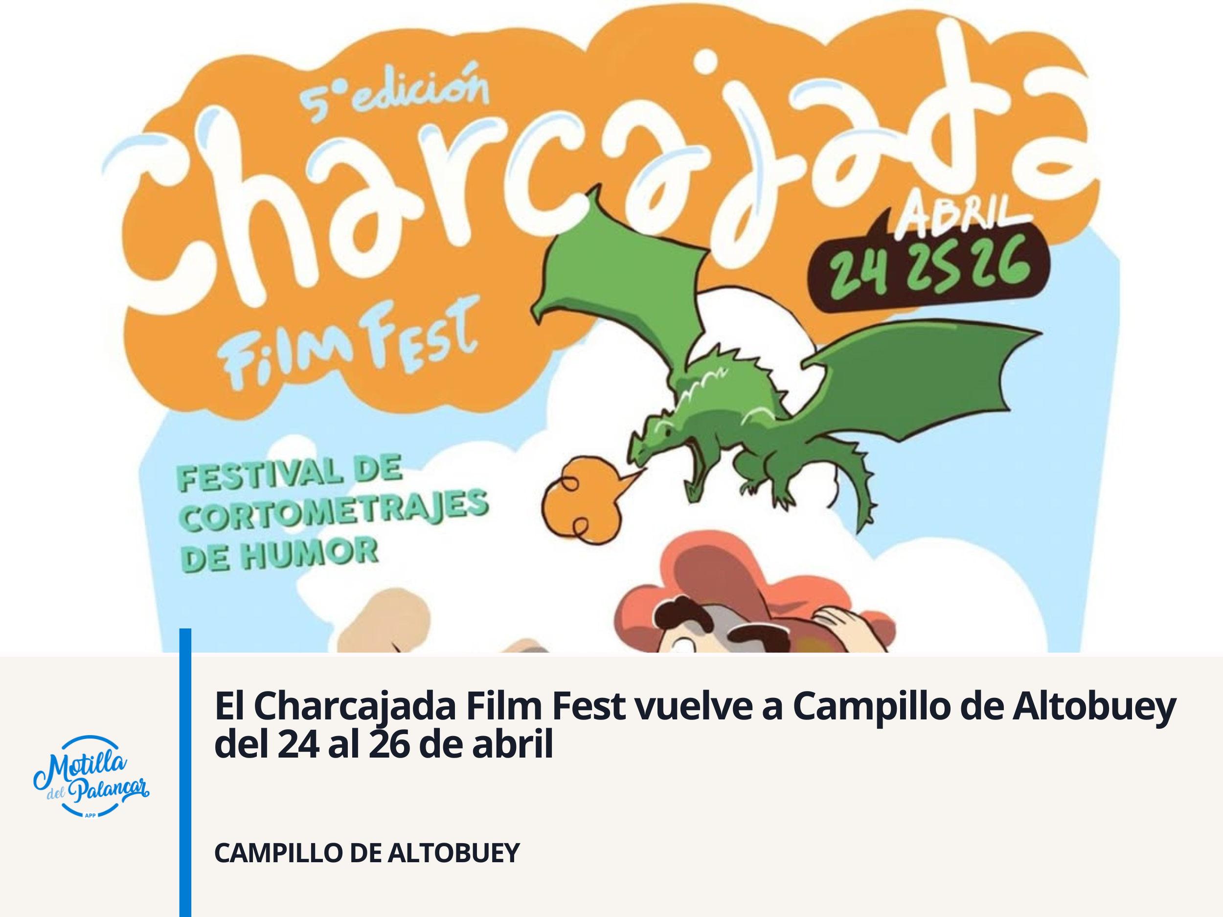 El Charcajada Film Fest vuelve a Campillo de Altobuey del 24 al 26 de abril - imagen 1