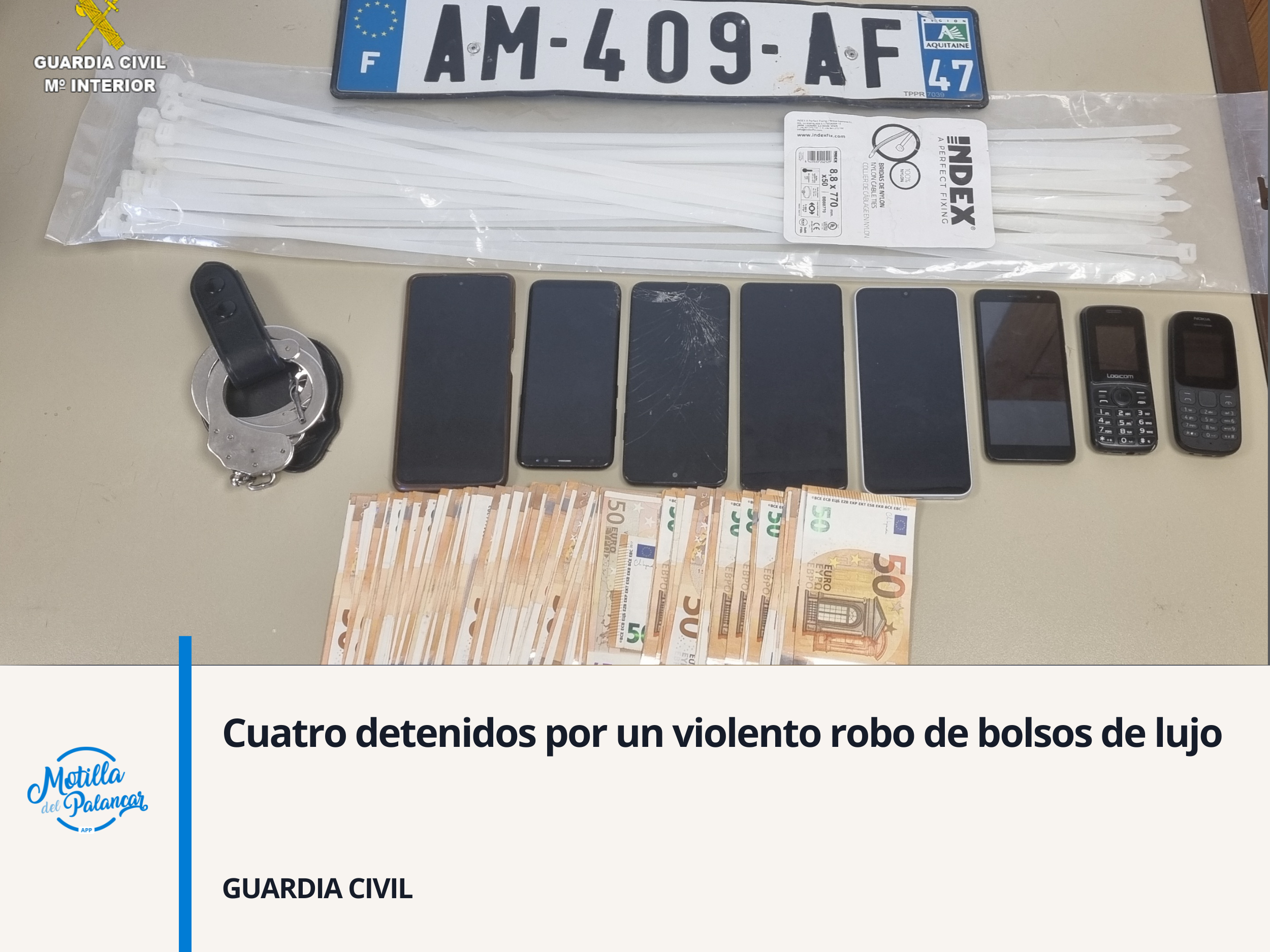 Cuatro detenidos por un violento robo de bolsos de lujo  - imagen 1