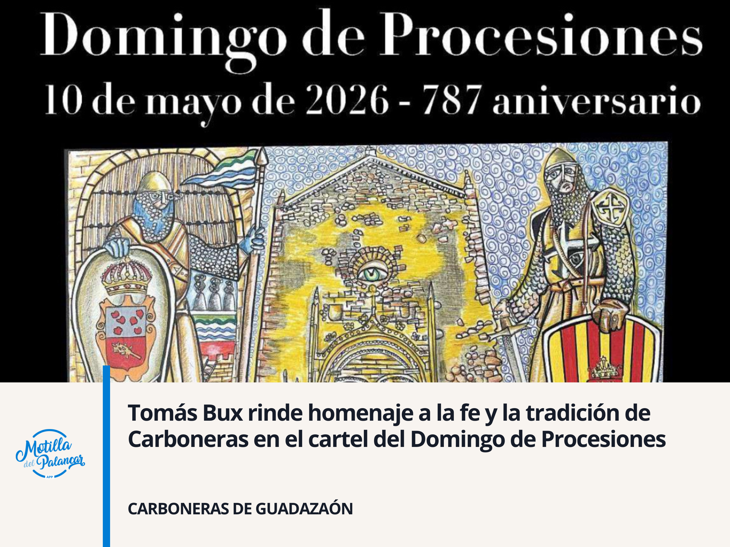 Tomás Bux rinde homenaje a la fe y la tradición de Carboneras en el cartel del Domingo de Procesiones - imagen 1