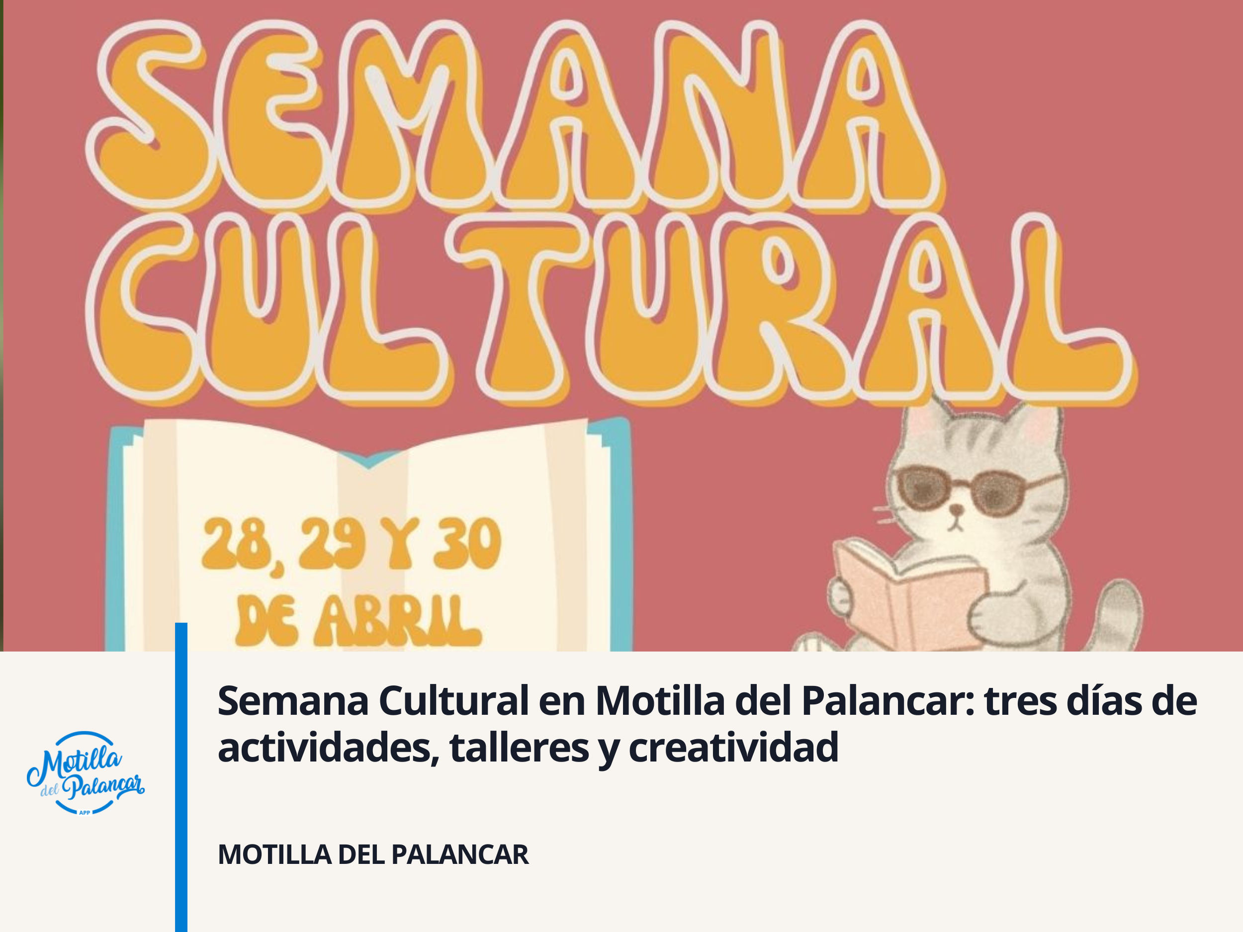Semana Cultural en Motilla del Palancar: tres días de actividades, talleres y creatividad - imagen 1
