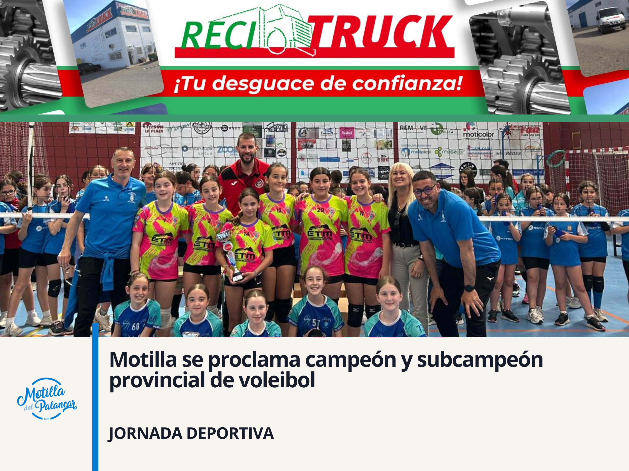 Motilla se proclama campeón y subcampeón provincial de voleibol - imagen 1
