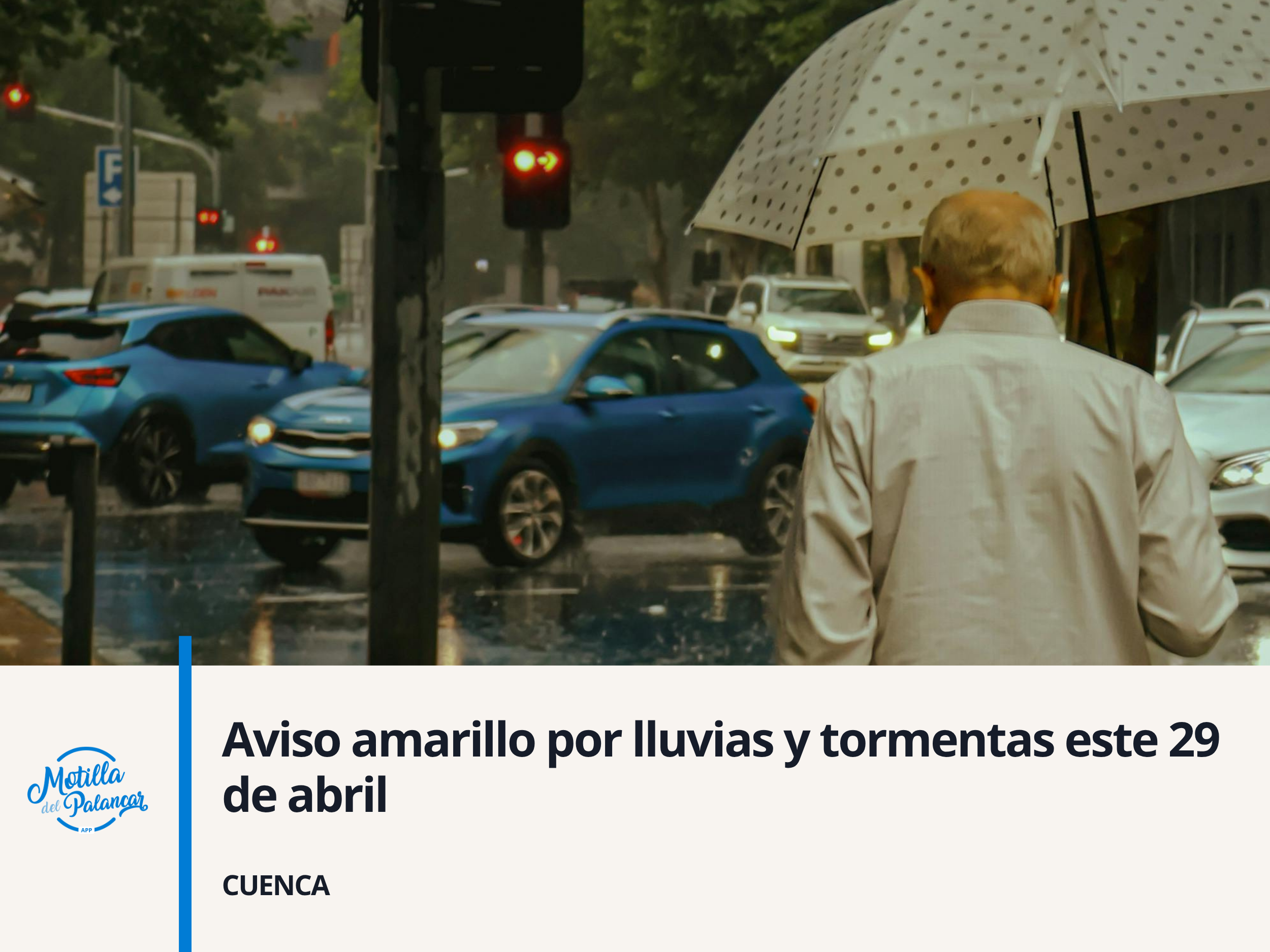 Aviso amarillo por lluvias y tormentas este 29 de abril - imagen 1