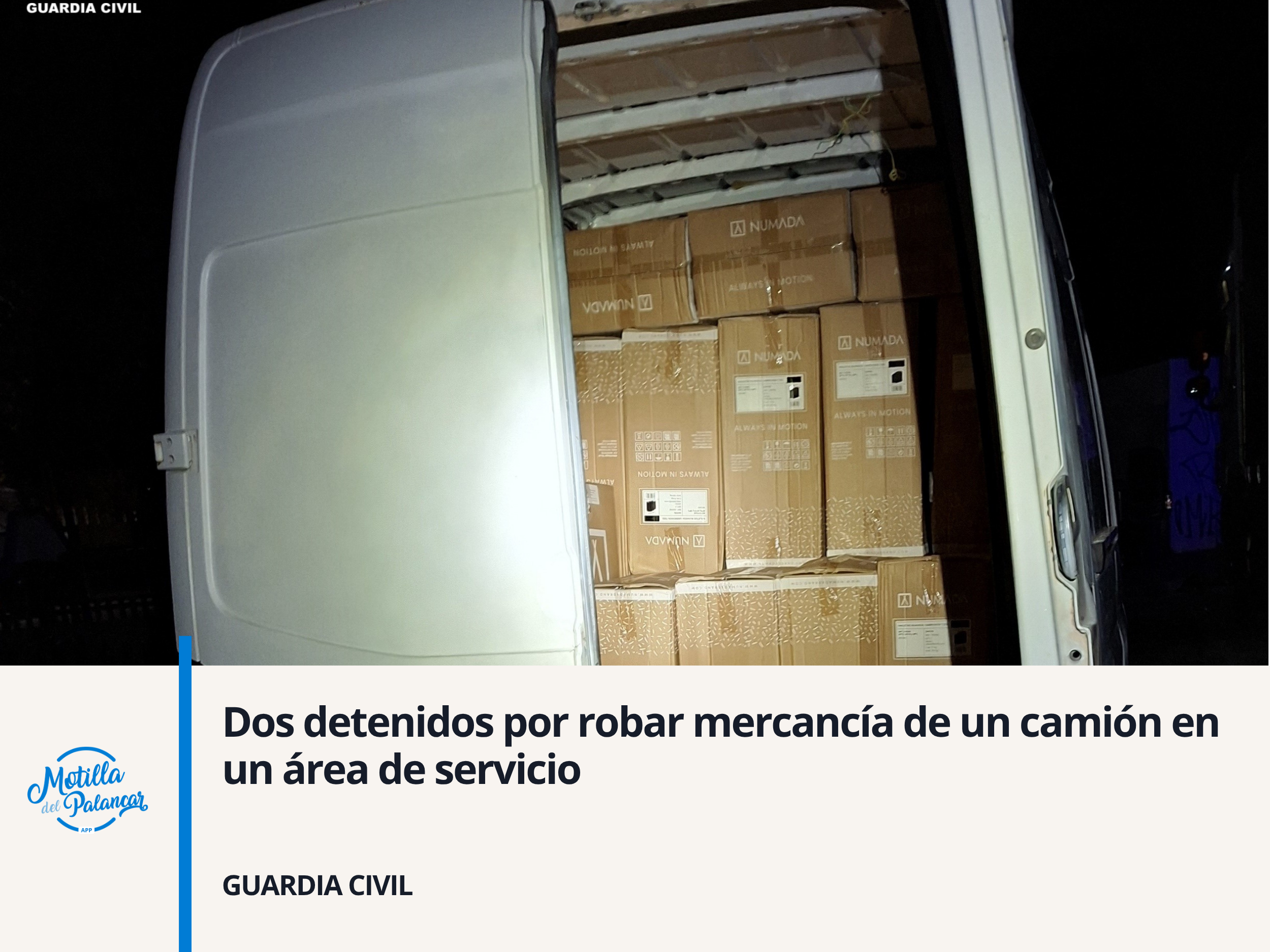 Dos detenidos por robar mercancía de un camión en un área de servicio - imagen 1