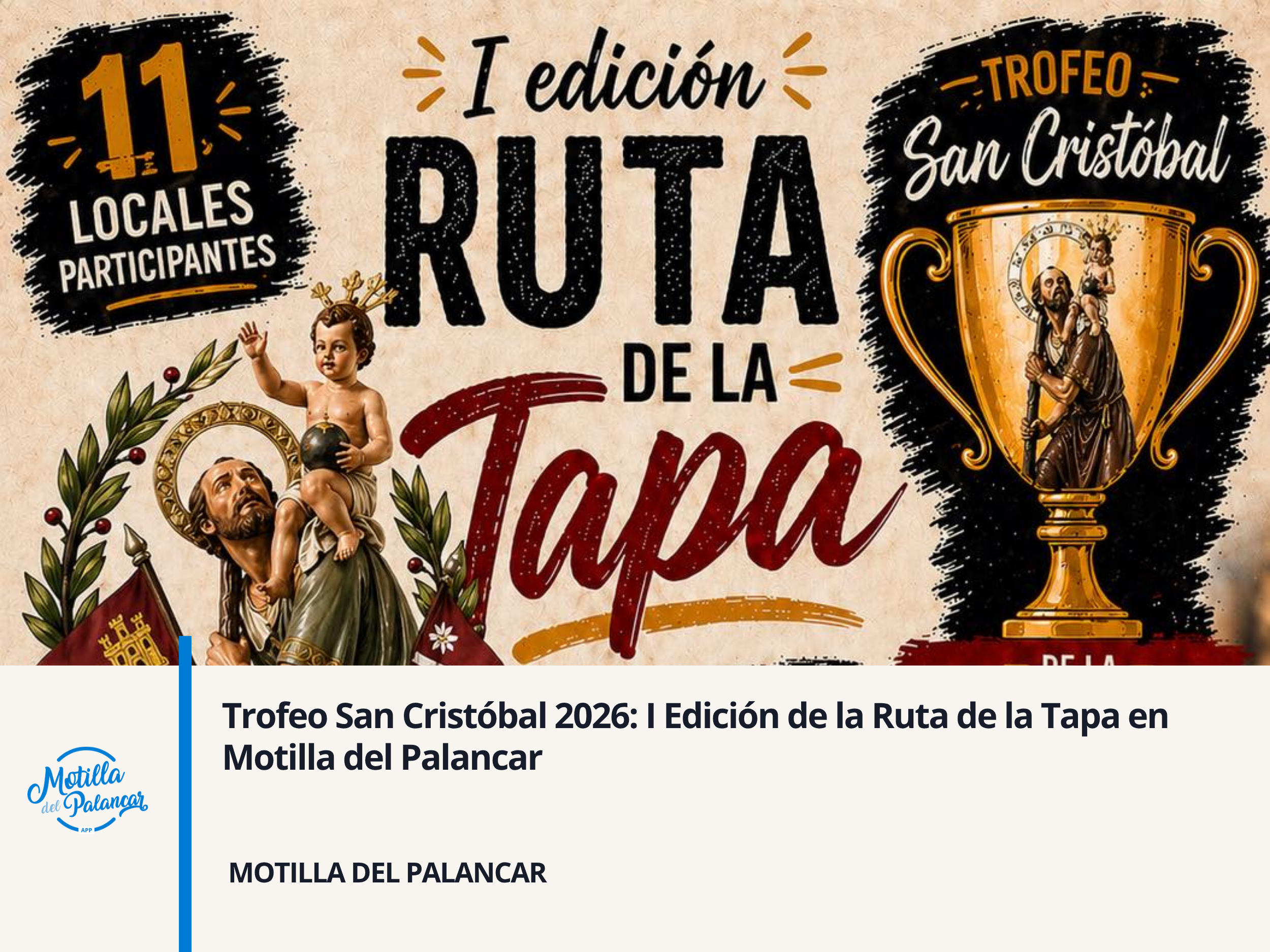 Trofeo San Cristóbal 2026: I Edición de la Ruta de la Tapa en Motilla del Palancar - imagen 1