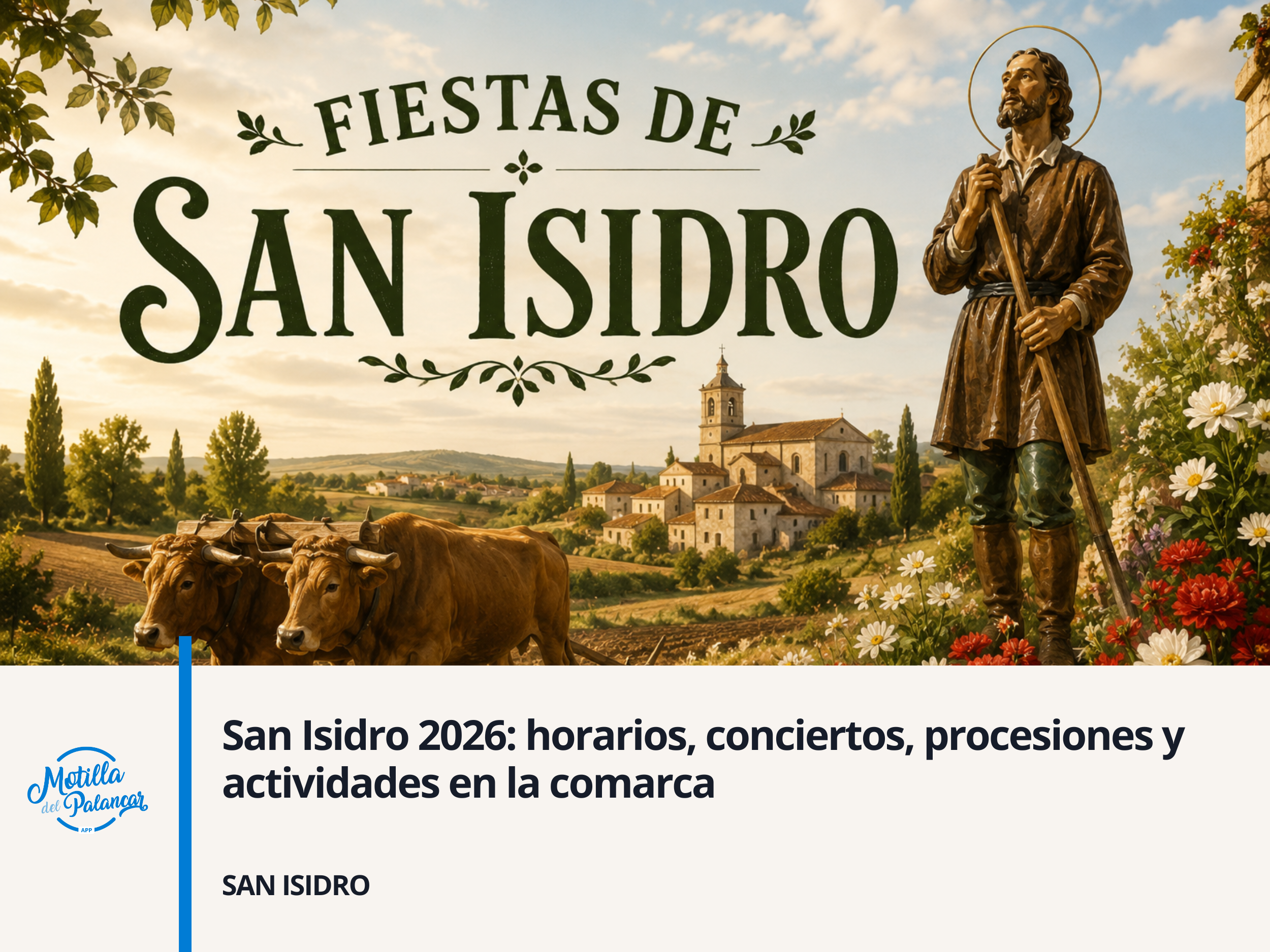 San Isidro 2026: horarios, conciertos, procesiones y actividades en la comarca - imagen 1