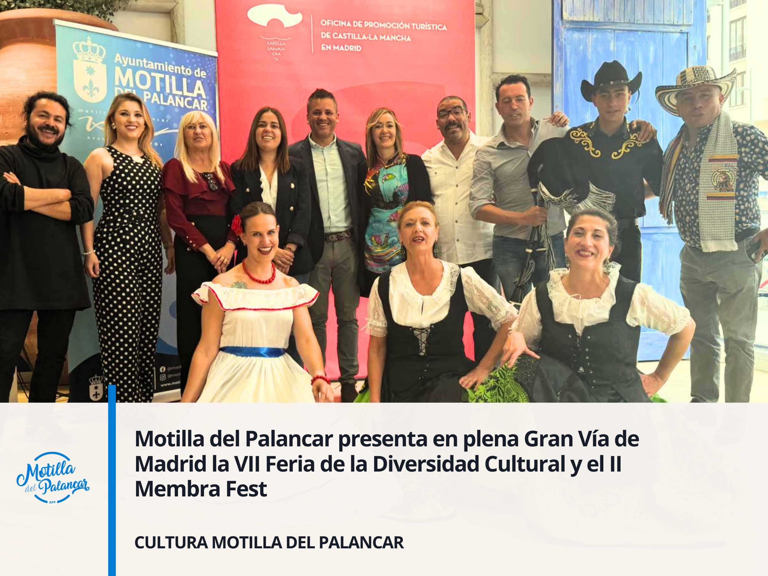 Motilla del Palancar presenta en plena Gran Vía de Madrid la VII Feria de la Diversidad Cultural y el II Membra Fest - imagen 1