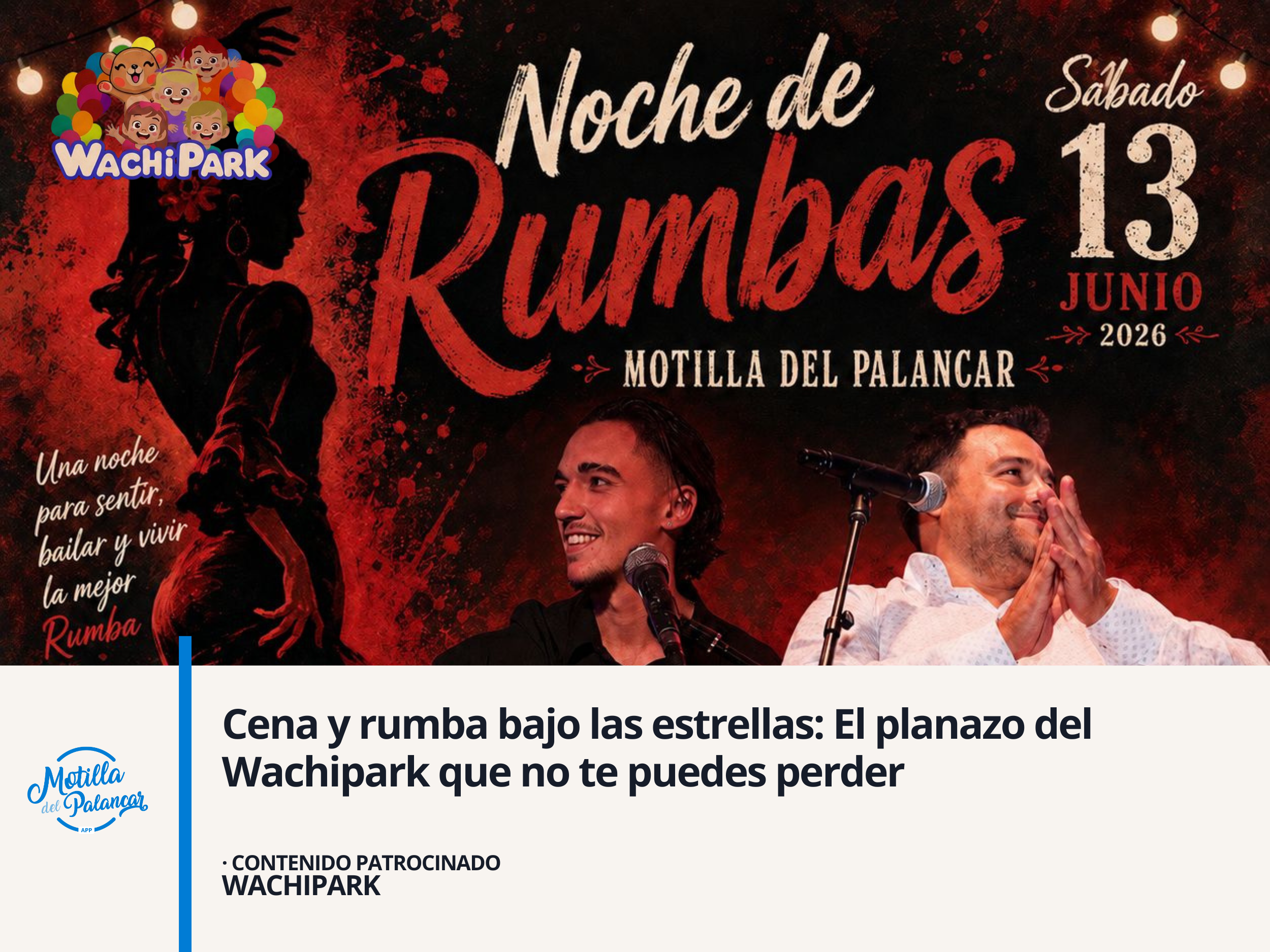 Cena y rumba bajo las estrellas: El planazo del Wachipark que no te puedes perder - imagen 1
