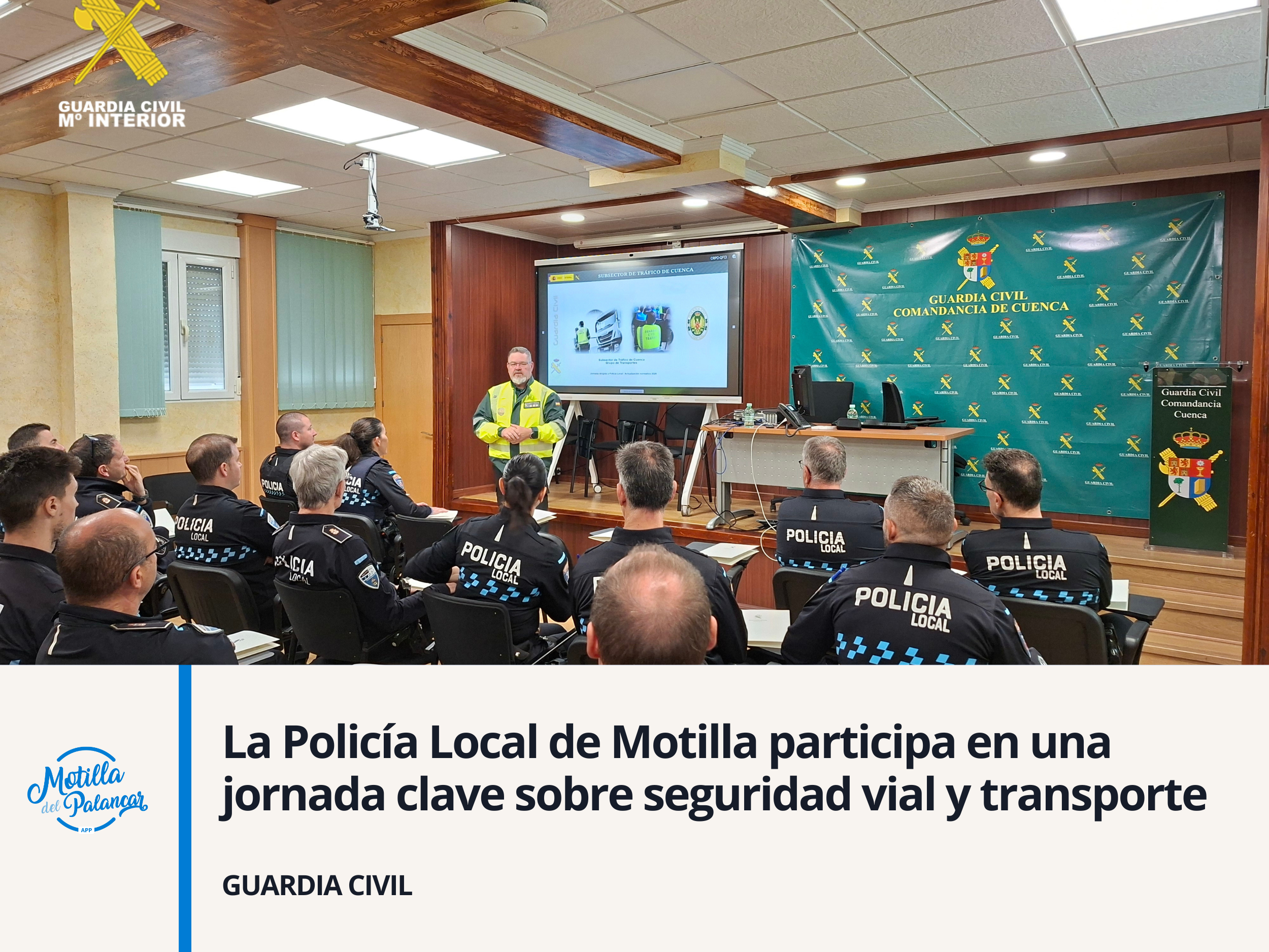 La Policía Local de Motilla participa en una jornada clave sobre seguridad vial y transporte - imagen 1