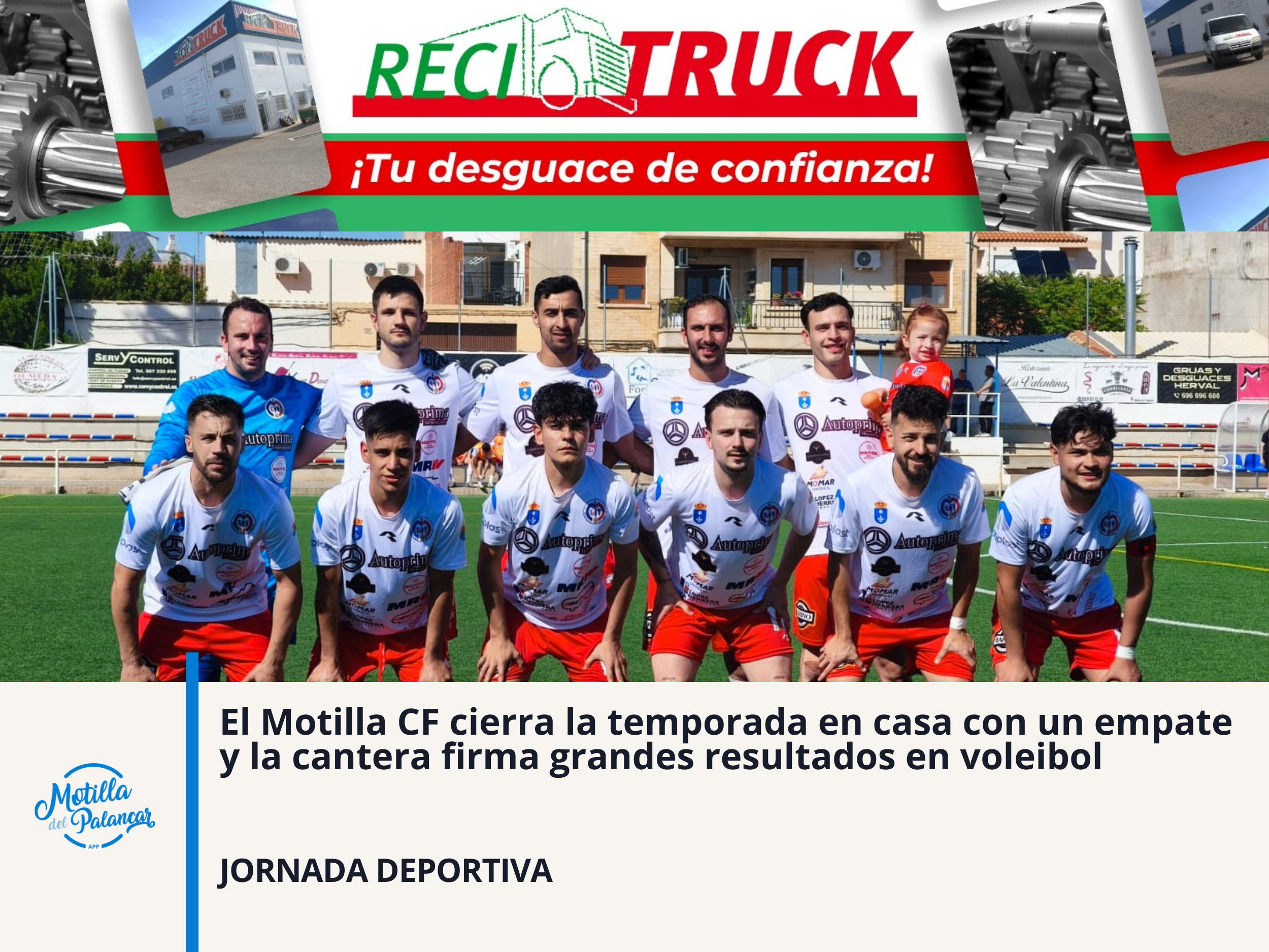 El Motilla CF cierra la temporada en casa con un empate y la cantera firma grandes resultados en voleibol - imagen 1
