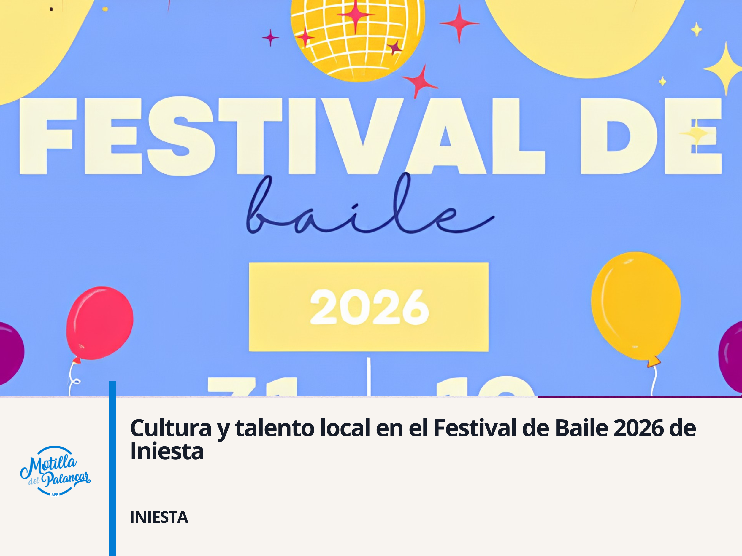 Cultura y talento local en el Festival de Baile 2026 de Iniesta - imagen 1