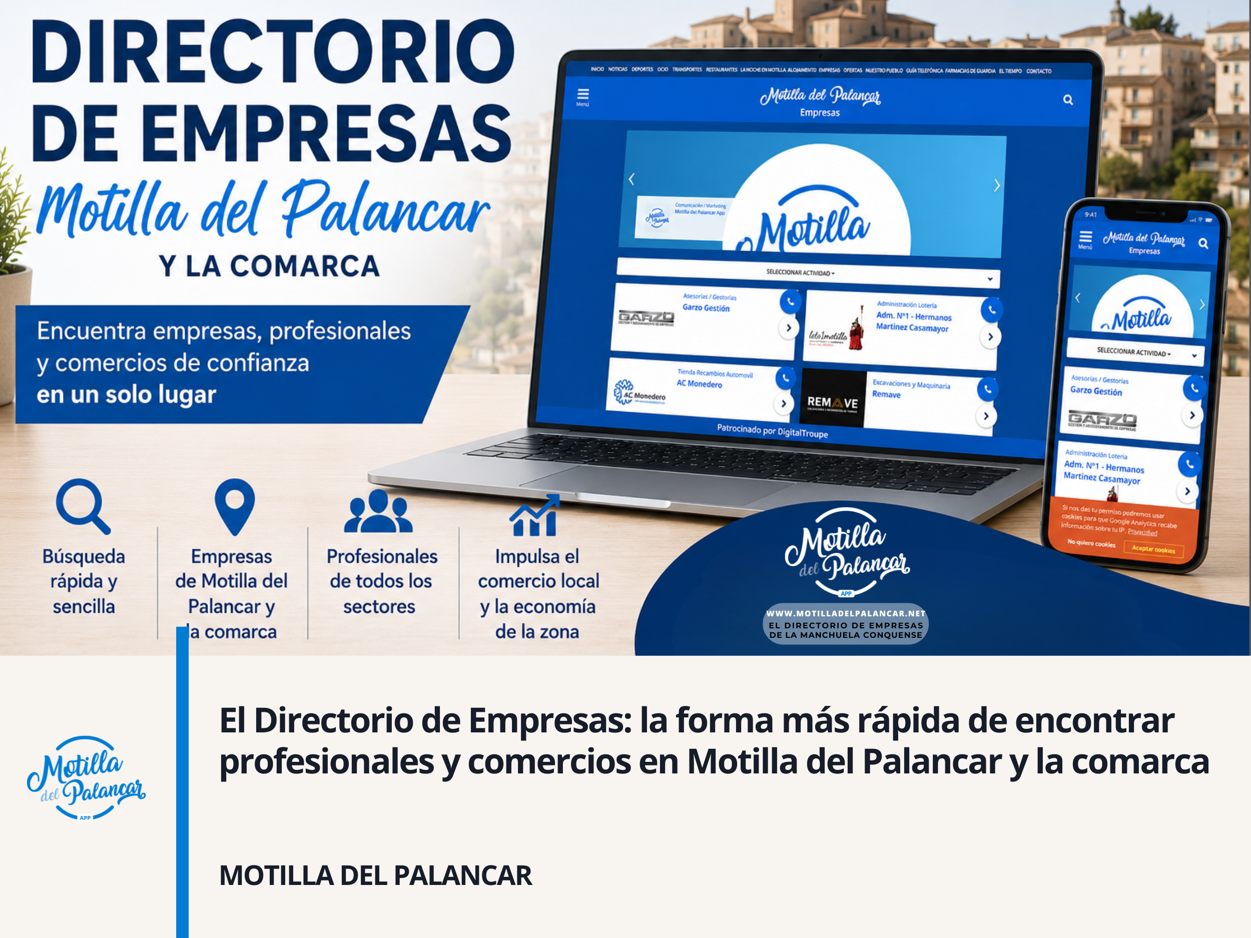 El Directorio de Empresas: la forma más rápida de encontrar profesionales y comercios en Motilla del Palancar y la comarca - imagen 1