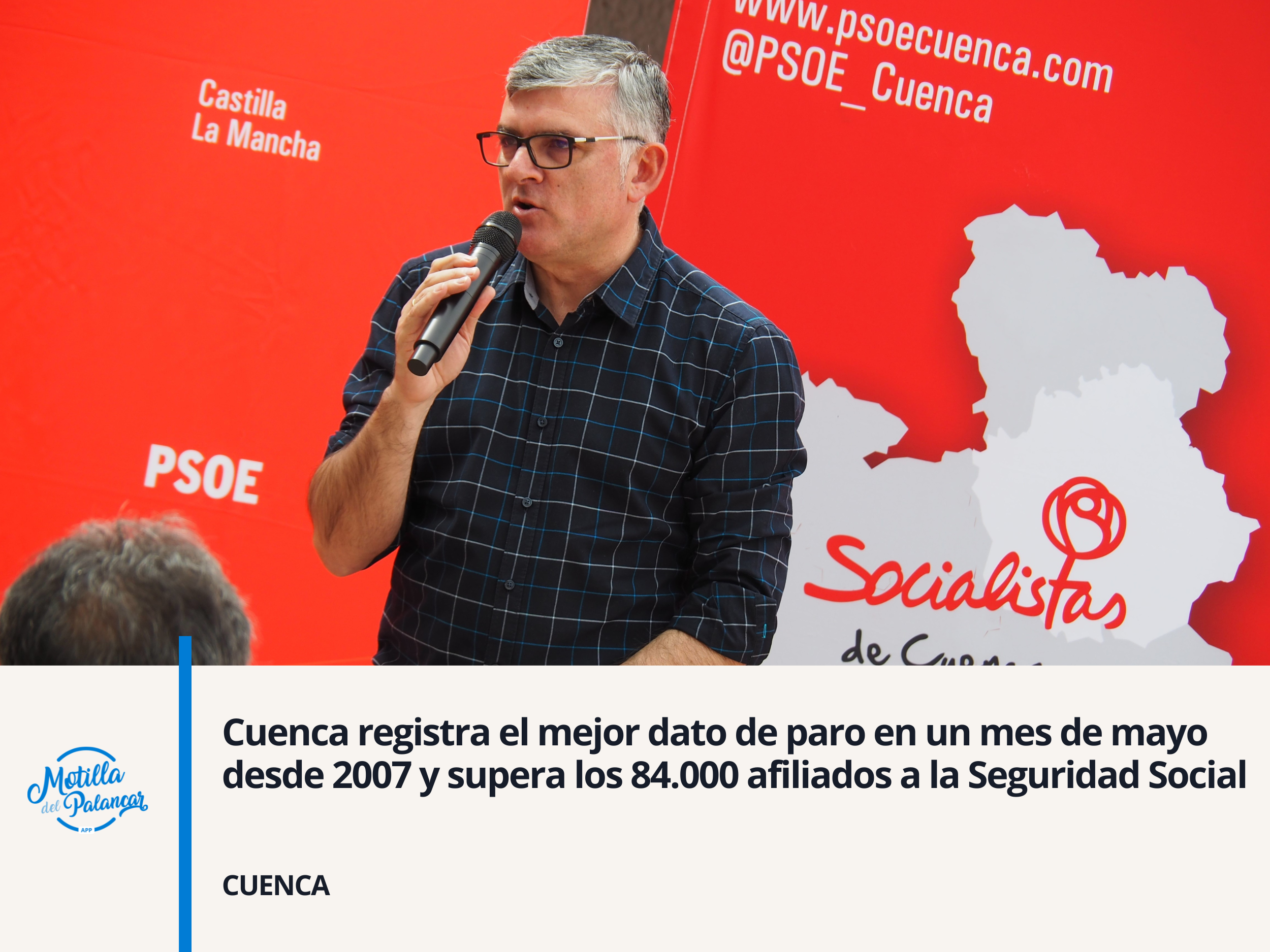Cuenca registra el mejor dato de paro en un mes de mayo desde 2007 y supera los 84.000 afiliados a la Seguridad Social - imagen 1
