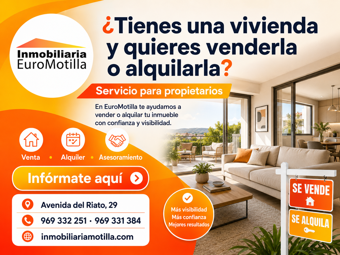 ¿Quieres vender o alquilar tu inmueble? Euromotilla te ayuda a encontrar al comprador o inquilino ideal - imagen 1