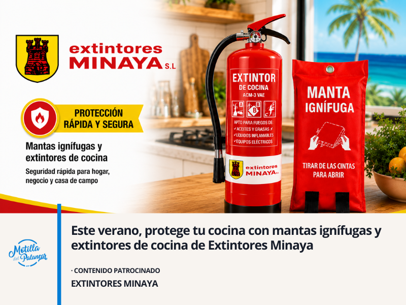 Este verano, protege tu cocina con mantas ignífugas y extintores de cocina de Extintores Minaya - imagen 1