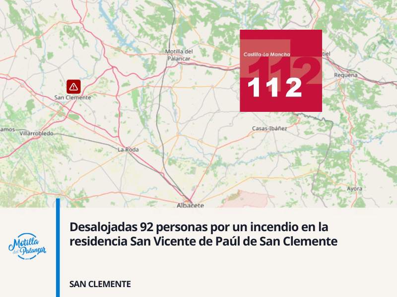 Desalojadas 92 personas por un incendio en la residencia San Vicente de Paúl de San Clemente - imagen 1