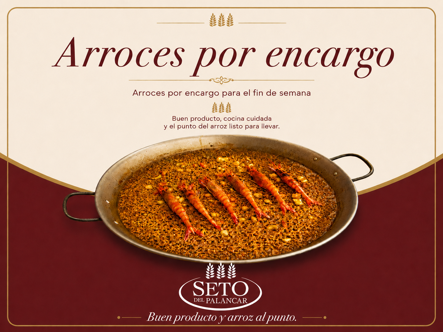 Llévate el sabor de Seto a casa: arroces recién hechos por encargo en Motilla del Palancar - imagen 1