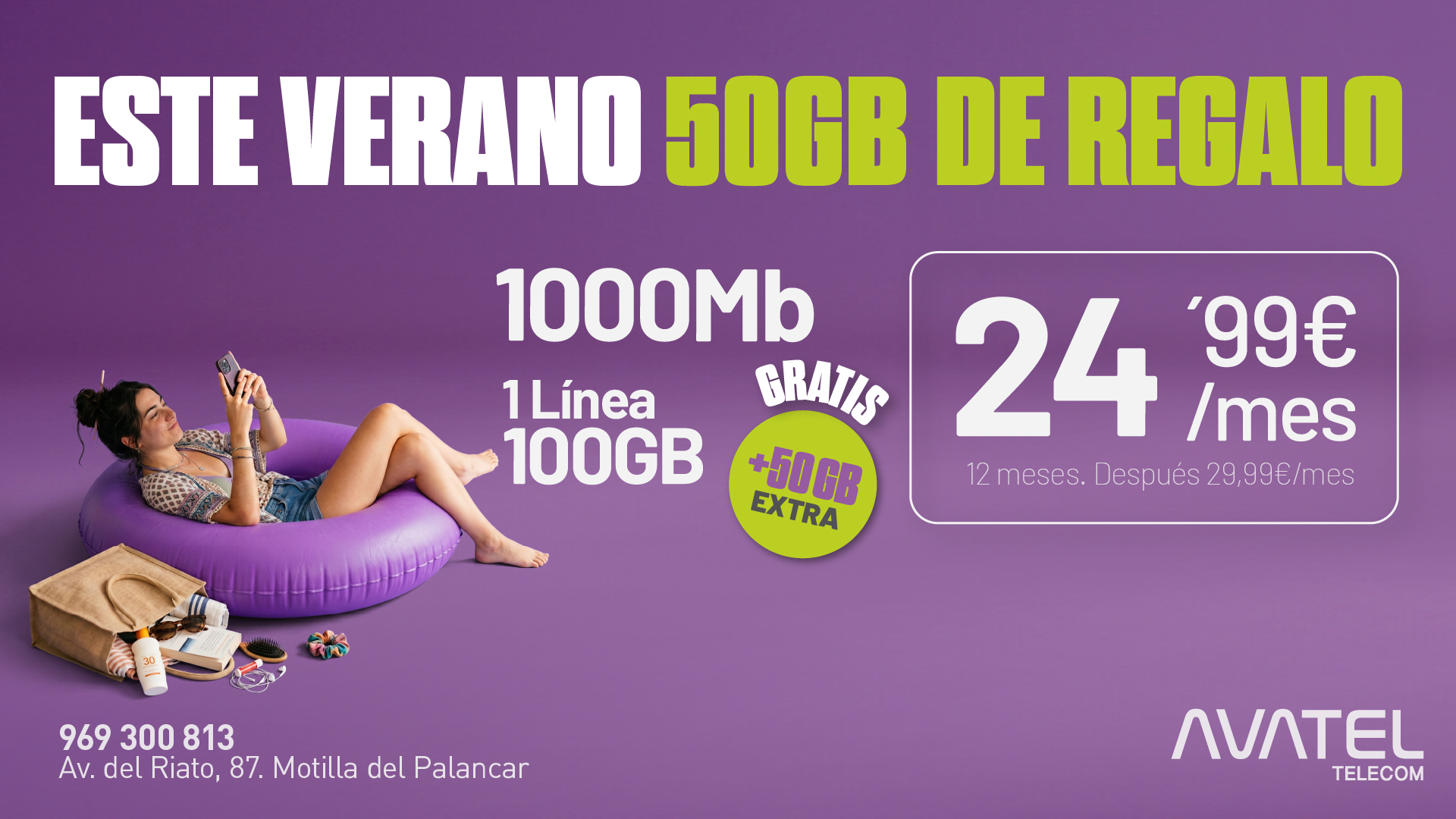 Hasta 50 GB extra gratis y descuentos durante un año: así son las nuevas promociones de Avatel para este verano en Motilla  - imagen 1