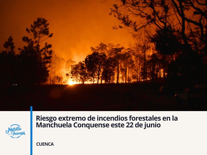 Riesgo extremo de incendios forestales en la Manchuela Conquense este 22 de junio - imagen 1