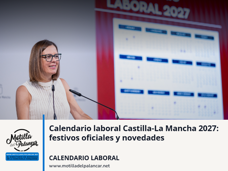 Calendario laboral Castilla-La Mancha 2027: festivos oficiales y novedades - imagen 1