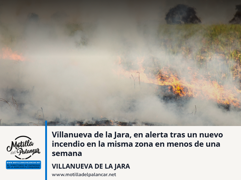 Villanueva de la Jara, en alerta tras un nuevo incendio en la misma zona en menos de una semana - imagen 1