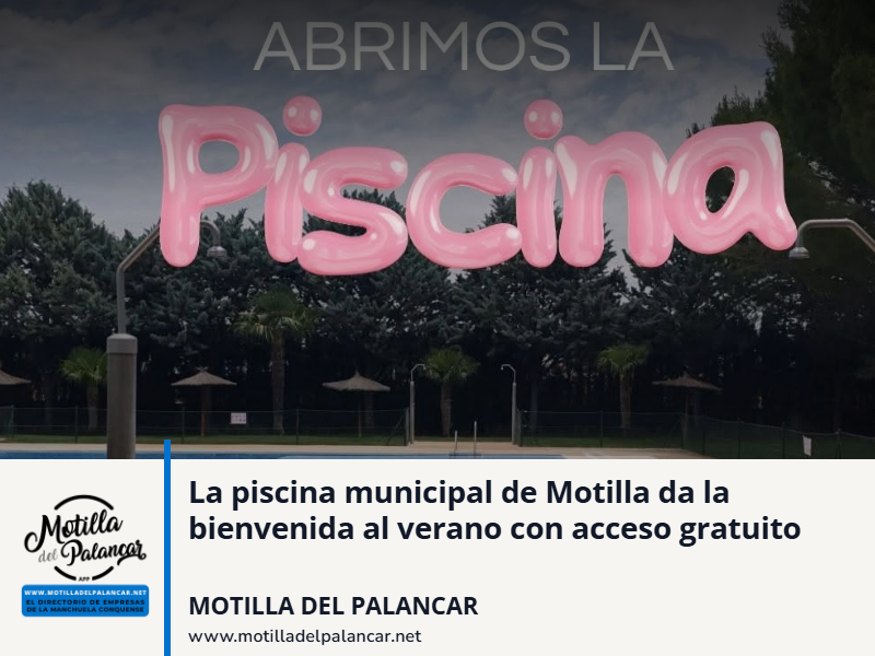 La piscina municipal de Motilla da la bienvenida al verano con acceso gratuito  - imagen 1