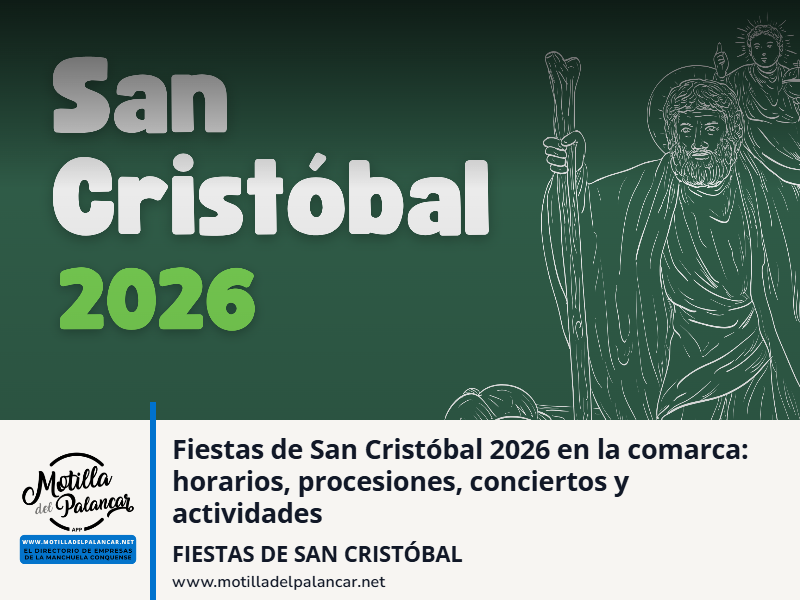 Fiestas de San Cristóbal 2026 en la comarca: horarios, procesiones, conciertos y actividades - imagen 1