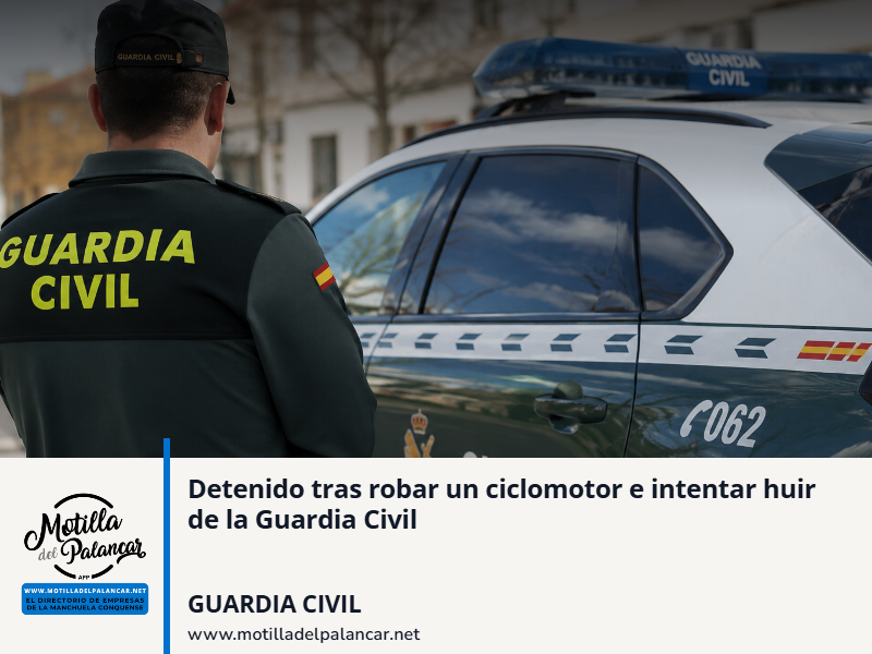 Detenido tras robar un ciclomotor e intentar huir de la Guardia Civil - imagen 1